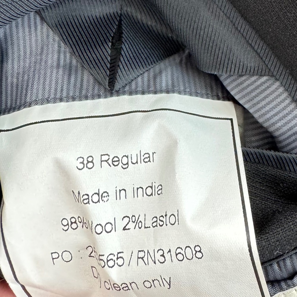 J.S. A. Bank 1905 Tailored Fit Blazer‎ Mens 38R Black Wool Blend Business Casual - Picture 5 of 11